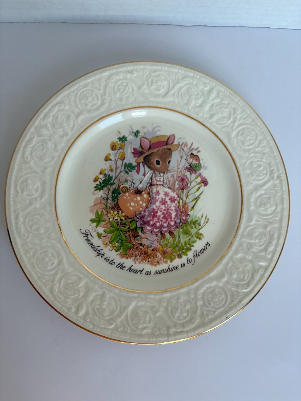 Vintage Crown Devon Staffordshire Friendship Plate